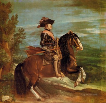 Philip IV à cheval Portrait Diego Velázquez Peinture à l'huile